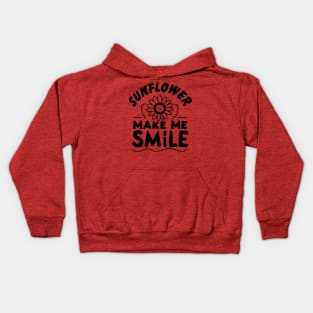 Sunflower make me smile Kids Hoodie